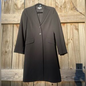 Henne Black Long Blazer Coat